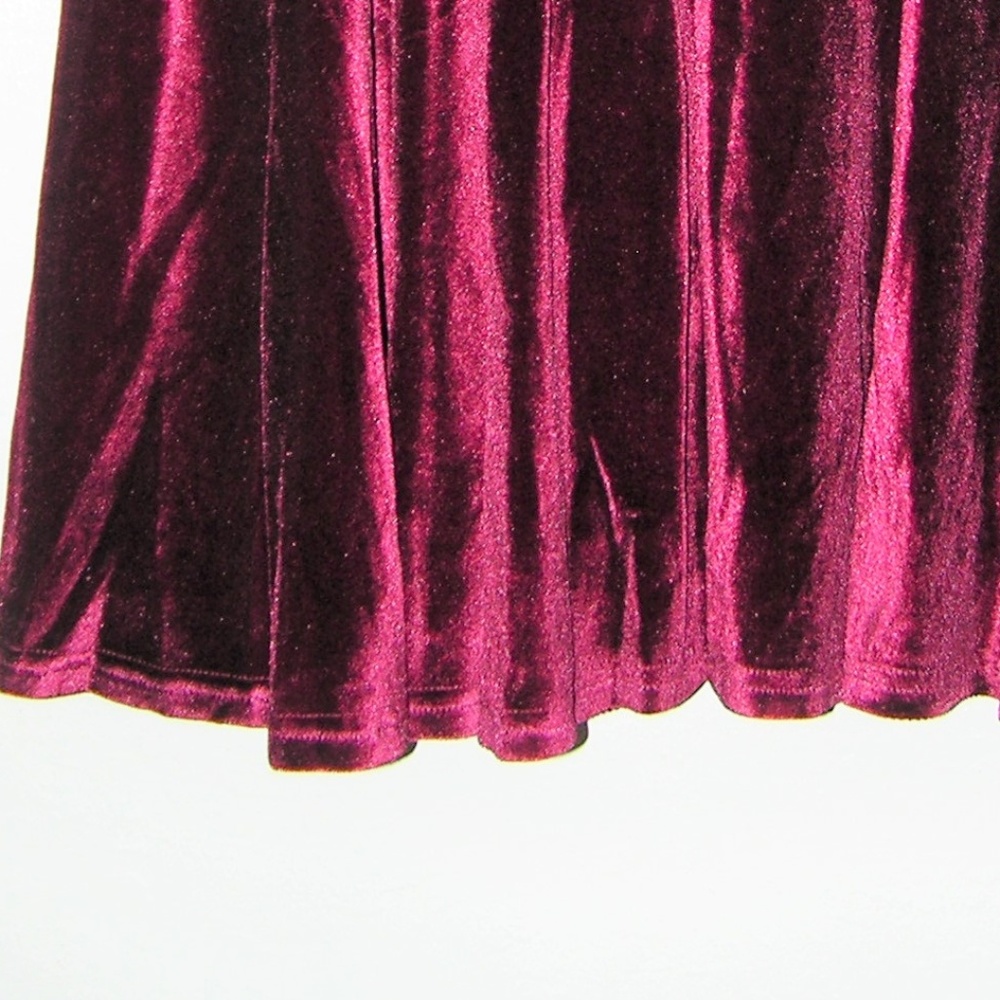 LAST ONE! Chic Scoop Neck Velvet A Line Dress - Picture 7 of 8